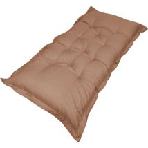 Futon xxl effet lin matelas de sol 195x100cm - marron