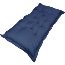 Deco Arts - Futon xxl effet lin matelas de sol 195x100cm - bleu indigo