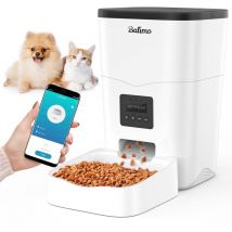 Futterautomaten für Hunde Wifi Futterautomat Automatischer 3 Liter Futterspender Weiß Futterstation Futternapf mit app Regelmäßige Fütterung 1-4
