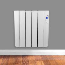 Futura - 600W Oil Filled Electric Radiator Panel Heater 24/7 Day Timer Lot 20 Wall Mounted Low Energy Retention Heater