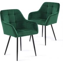 Futurefurniture. set of 2 dining chairs, dining chair dining chairs, velvet, green