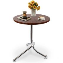 Table d'appoint ronde avec pieds argentés élégants Table de chevet Table basse Table d'appoint pour salon Chambre Bureau - Futurefurniture
