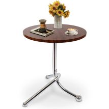 Futurefurniture - Table D'Appoint Ronde Avec Pieds Argentés Élégants Table De Chevet Table Basse Table D'Appoint Pour Salon Chambre Bureau