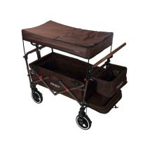 FUXTEC Bollerwagen CT850 PREMIUM, carro plegable, Fux Family Collection - El Smart Rider- marrón