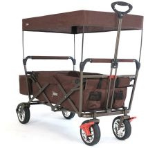Folding Wagon / Foldable Wagon / Trolley / Hand Cart CT-500 Brown - Fuxtec