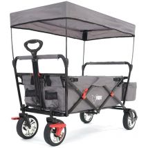 Folding Wagon / Foldable Wagon / Trolley / Hand Cart CT-500 Grey - Fuxtec