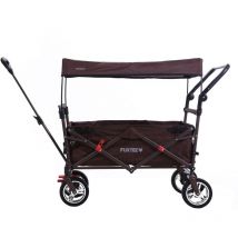 Folding Wagon / Foldable Wagon / Trolley / Hand Cart CT-700 Brown - Fuxtec