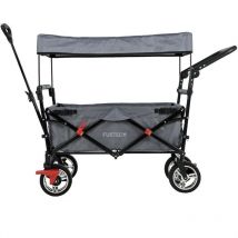 Folding Wagon / Foldable Wagon / Trolley / Hand Cart CT-700 Grey - Fuxtec