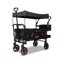 Fuxtec - Premium Bollerwagen mit Sonnendach in schwarz 15Kg Transportwagen 124,5x56x105 FX-CT850