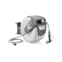 Automatische Schlauchtrommel FX-WSA30 – 30 m Gartenschlauch ½ Zoll – Schlauchaufroller zur Wandmontage inkl. Handbrause und Anschlüssen – 180°
