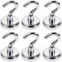 Magnetic hook force 34kg Neodymium magnet hooks Extra strong magnetic hooks 6 pieces