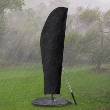 Protective Cover for Parasol, New 210D Parasol Protector with Telescopic Pole and Velcro, Windproof, Anti-UV, to Protect Outdoor Parasols - 265 x