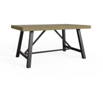 FWStyle Dining Table 1.6m Industrial Design Driftwood Solid Pine