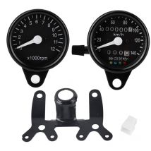 Fydun Motorrad Drehzahlmesser Kilometerzähler Mechanisch Doppelinstrument Elektronik Tachoanzeige Ersatz für CG125 GN125