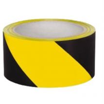 Banda cinta señalizacion rollo 7 cmx200 m amari-negra 200-6 - Geko