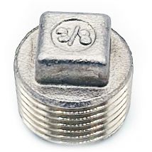 G3/8 bsp Male Square Head Plug 316 Stainless Steel
