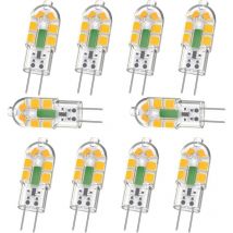 Beijiyi - G4-Glühbirne, G4-LED-Glühbirne, 2 w, 200 lm, 20 w entspricht G4-Halogen-Glühbirne, warmweiß 3000 k, ac/dc 12 v, flimmerfrei, nicht dimmbar,