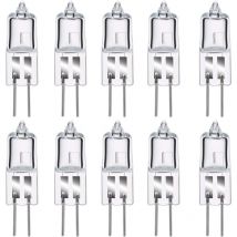 G4-Halogenlampen, G4-Halogen-Stiftsockellampe, 12 v, 20 w, 2800 k warmweiß, dimmbar, G4 transparente Kapsellampe, 10 Stück [Energieklasse c]