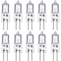 G4-Halogenlampen, G4-Halogen-Stiftsockellampe, 12 v, 20 w, 2800 k warmweiß, dimmbar, G4 transparente Kapsellampe, 10 Stück [Energieklasse c] npterbl