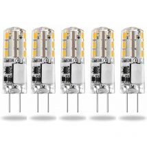 SNQ - G4-LED-Lampen, 12 v ac/dc, Warmweiß 3000 k, 120 lm, 2 w, 15–20 w Halogen-G4-Kapsel-Ersatz, Bi-Pin-JC-Typ, energiesparend, nicht dimmbares Licht