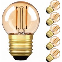 Ersandy - G40 led Filament Mini Globe Ampoule E27 1W Extérieure Chaud Blanc 2200K (Ambre Glow) - 10W Équivalent de Remplacement Pour Intérieur et