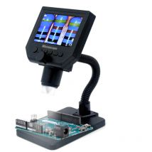 Microscope numérique LCD portable G600 avec 8 LED haute luminosité et batterie au lithium intégrée