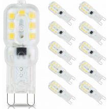 Heguyey - G9-led-lampe, 3 W G9-led-lampen (entspricht 33 W Halogen-g9-lampen), Led-g9-lampen, Kaltweiß 6000 K, Flimmerfrei, 360-grad-winkel, Ac 220–