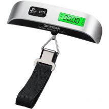 GA2005, Digital Luggage Scale, Portable Travel Suitcase Scale, with Tare Function, Maximum 110 lb/50 kg, Black/Silver