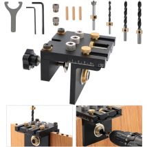 Gotrays - Gabarit de charnière dissimulé en métal, poinçonneur de perçage de charnière d'armoire de 35 mm, outil de travail du bois de perceuse de