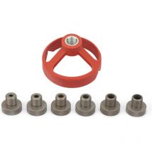 Gabarit de Perçage de Guide de Perçage de Montage Vertical de Perceuse de Poinçon de Travail du Bois pour des Trous Droits 5/6/7/8/9/10mm(rouge)