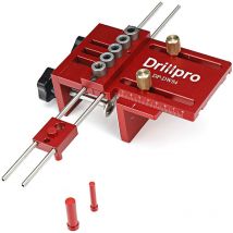 Gabarit de percage oblique 08400 6-15mm Guide de forage à bois réglable en alliage d'aluminium avec coffret Hasaki