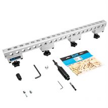 Mw-tech - Gabarit de perçage universel pour goujons 656 mm Norme européenne 32 mm incl. 100 goujons IAP656S