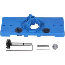 Gabarit de scie cloche pour charnière ABS, Guide de perçage de charnière dissimulé, localisateur, outil de positionnement pour perceuse d'établi bleu