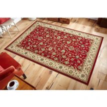 Kendra 137 R 120cm x 120cm Circle - Beige and Red