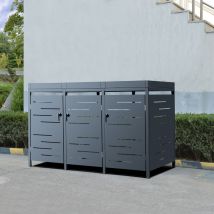 Gabbia Copribidone 'Salching' per 3 Cassonetti da 240 l [en.casa]