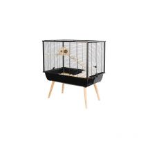 Zolux - Gabbia per roditori piccola Neo Silta, 77,5 x 47,5 x 87,5 cm, Nero, Colore: Nero
