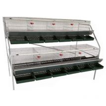 Ropet - Gabbia ovaiole 8 scomparti 100132 zincato 210x125x180 cm 63kg, 2 piani