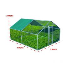 Gabbia per animali da esterno - Recinto per Polli 3 x 4m x 2m h - 12 mq