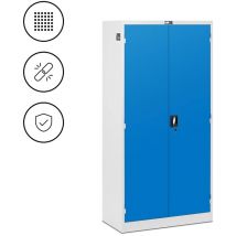 MSW - Armario para herramientas - panel trasero perforado y puertas batientes - 7