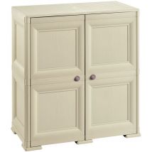 Lgvshopping - Tontarelli Caja de almacenamiento Omnimodus, multiusos de 4 compartimentos y 4 puertas, 79x43x85,5 cm - Gris angora