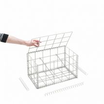 Gabion pour mur en gabion - 50 cm x 30 cm x 30 cm Maille Carrée 100 mm x 100 mm (Spirales) 4.5 mm