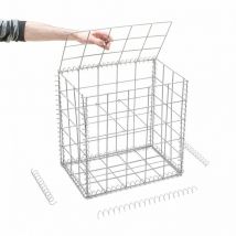 Gabion pour mur en gabion - 50 cm x 30 cm x 50 cm Maille Carrée 100 mm x 100 mm (Spirales) 4.5 mm