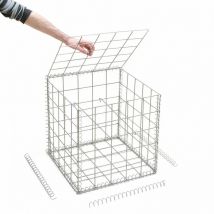 Gabion pour mur en gabion - 50 cm x 50 cm x 50 cm Maille rectangulaire 50 mm x 100 mm (Spirales) 4.5 mm