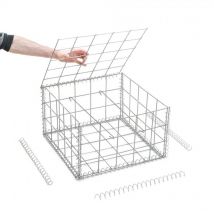 Gabion pour mur en gabion - 50 cm x 50 cm x 30 cm Maille rectangulaire 50 mm x 100 mm (Spirales) 3.8 mm