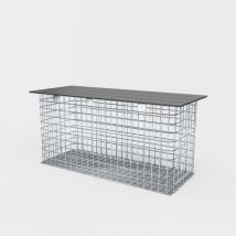 Gabiondeco - Banc de jardin 102 x 50 x 42 cm mw 5 x 5 cm galvanisé à chaud . avec revàatement recyclà en anthracite - Made in Germany