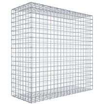 Gabiondeco - Gabion 100 cm x 100 cm x 40 cm (l x h x p). mailles 5 x 5 cm. Fermeture par anneaux en c - Made in Germany