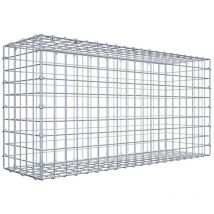 Gabiondeco - Gabion 100 cm x 50 cm x 30 cm (l x h x p). mailles 5 x 5 cm. Fermeture par anneaux en c - Made in Germany