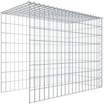 Gabiona - Gabiondeco - Gabion - Element de prolongation en hauteur et en longueur 100 cm x 80 cm x 50 cm (l x h x p). maille 5 x 10 cm. Spirale.