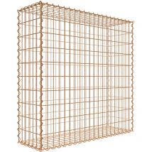 Gabiondeco - Gabion aspect rouille 100 cm x 100 cm x 30 cm (L x H x P). taille des mailles 5 x 10 cm. formation de rouille naturelle en cours - Made