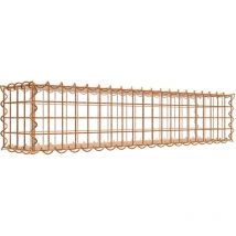 Gabiona - Gabiondeco - Gabion aspect rouille 100 cm x 20 cm x 20 cm (l x h x p). taille des mailles 5 x 5 cm. formation de rouille naturelle en cours